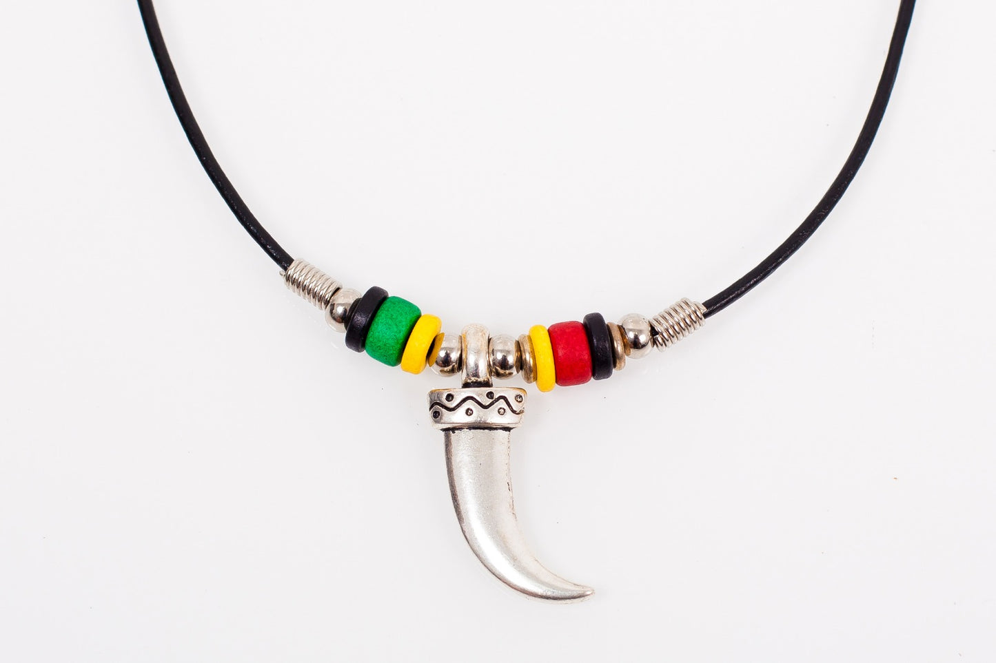 FOR THE TOOTH PLEASE PUT , REGGAE LION TOOTH LEATHER NECKLACE