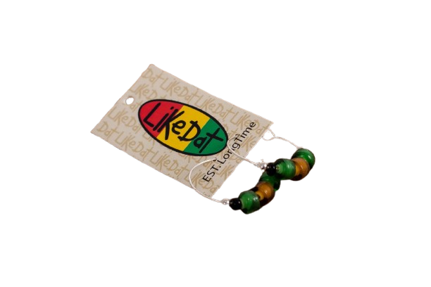 JAMAICAN GLASS LOOP EARINGS