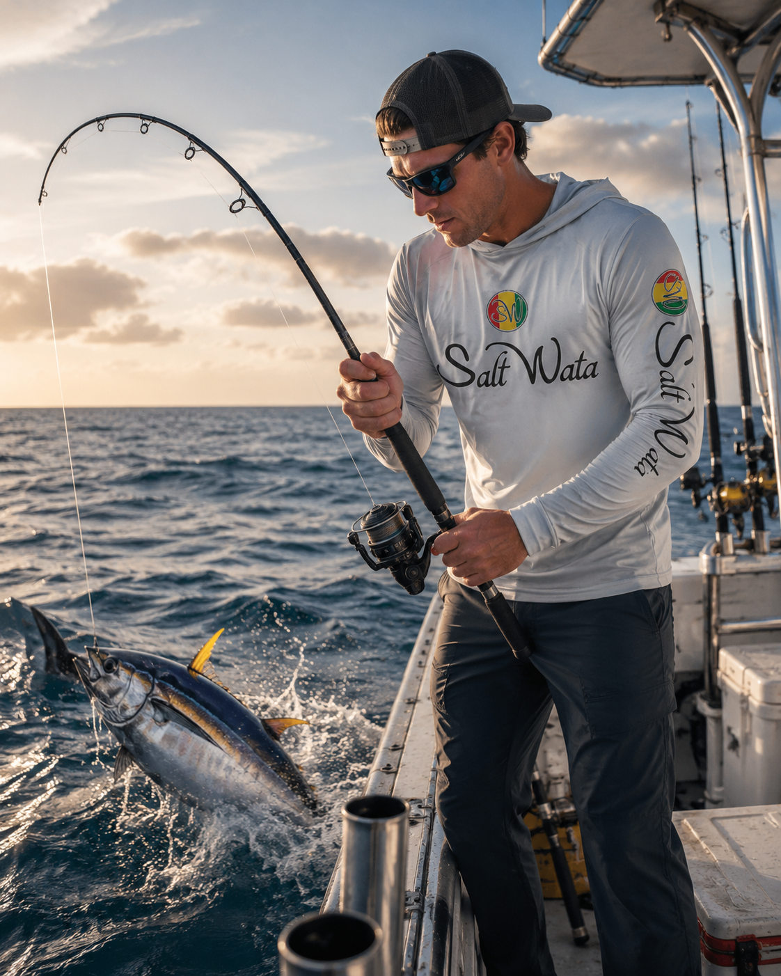 SALT WATA LOGO AQUA GRAY