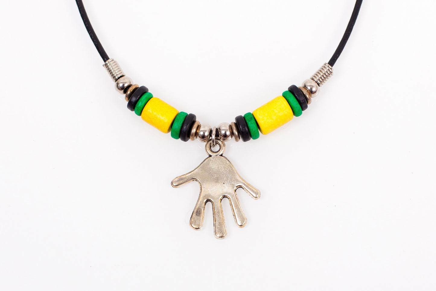 JAMAICAN HAND LEATHER NECKLACE