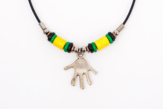 JAMAICAN HAND LEATHER NECKLACE