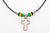 JAMAICAN CROSS LEATHER NECKLACE