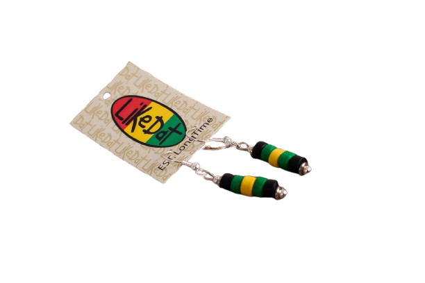 JAMAICAN DROP BEAD EARINGS