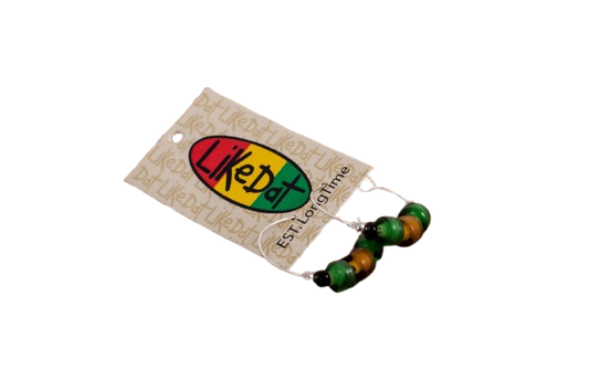 JAMAICAN GLASS LOOP EARINGS