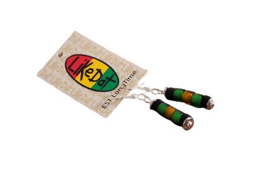 JAMAICAN  GLASS DROPS EARING