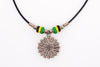 JAMAICAN LEATHER NECKLACE , SEA URCHIN