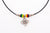 REGGAE LEATHER CURLY CROSS NECKLACE