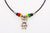 REGGAE TEDDY BEAR LEATHER NECKLACE